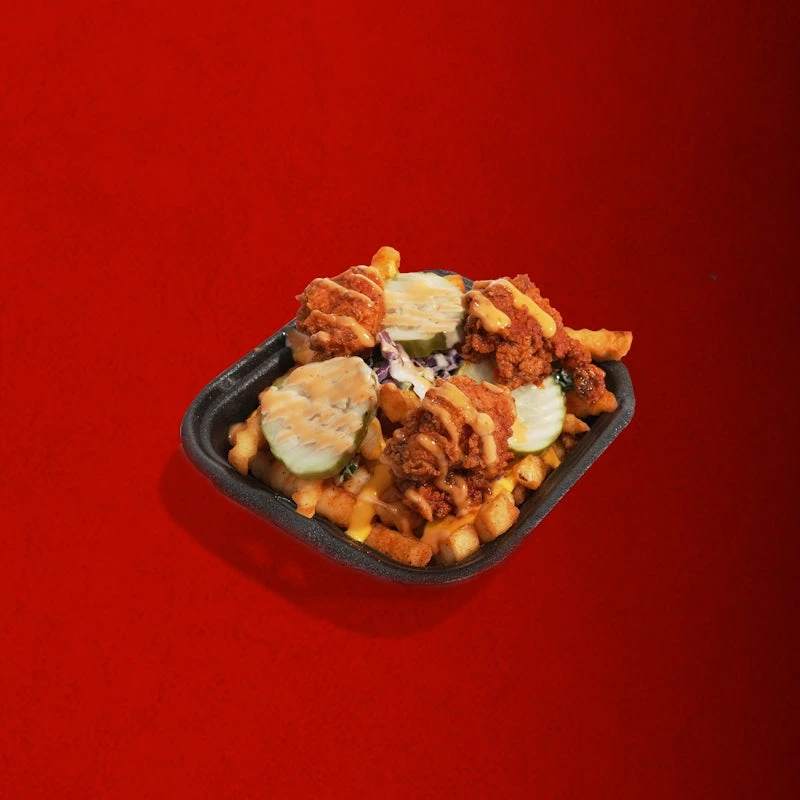 Small top loaded fries